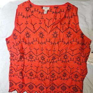 St John's Bay Sleeveless tank top  Sz: Lg